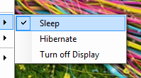 Sub Menu under 'When i say sleep i really mean' option