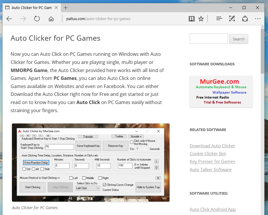 Automate Mouse Clicking on Windows based PC Games